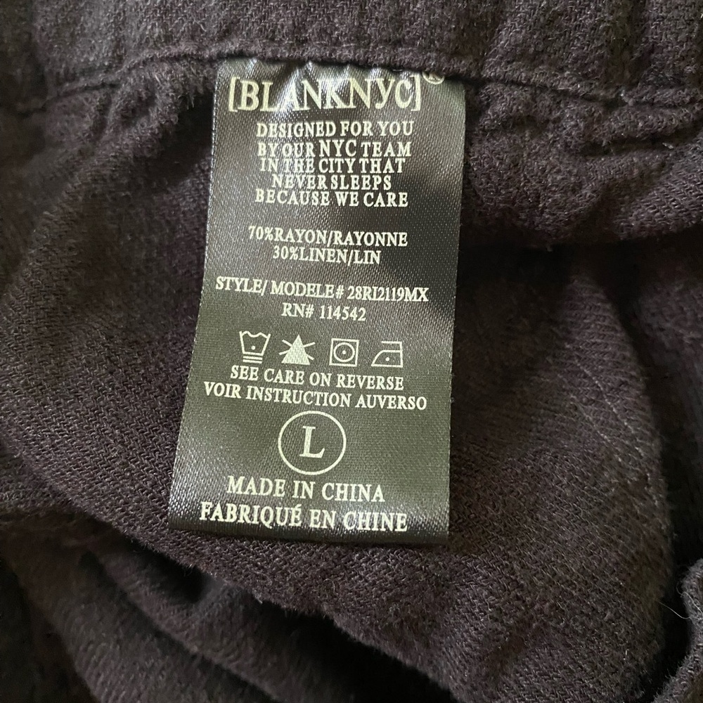 Blank NYC Women Black Rayon Casual Crop Pants Size large - Picture 4 of 7
